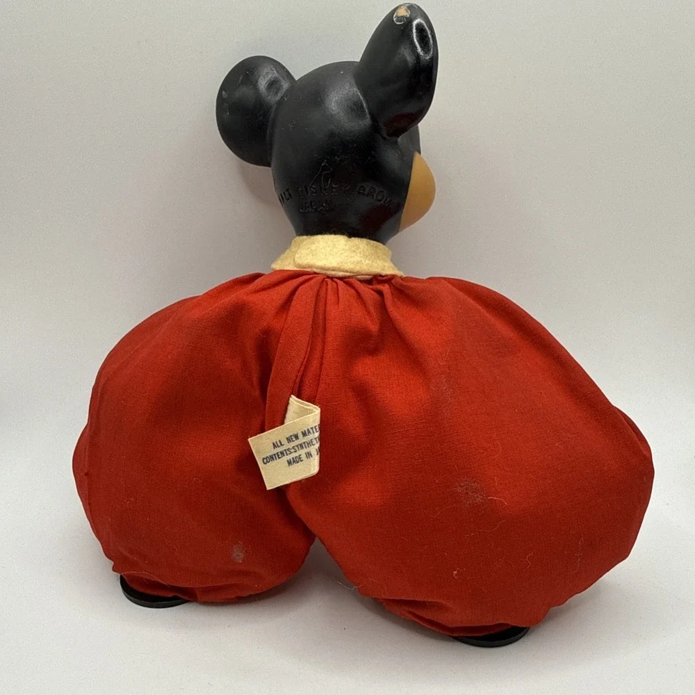 Mickey‎ Mouse Bean Bag Vintage Vinyl Toy Walt Disney Productions Made In Japan